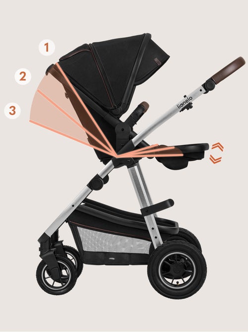 Poussette 2 en 1 LIONELO Amber - Pack poussette, Nacelle, Sac et Accessoires - Jusqu'à 22kg - Kiabi