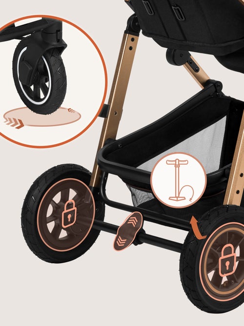 Poussette 2 en 1 LIONELO Amber - Pack poussette, Nacelle, Sac et Accessoires - Jusqu'à 22kg - Kiabi