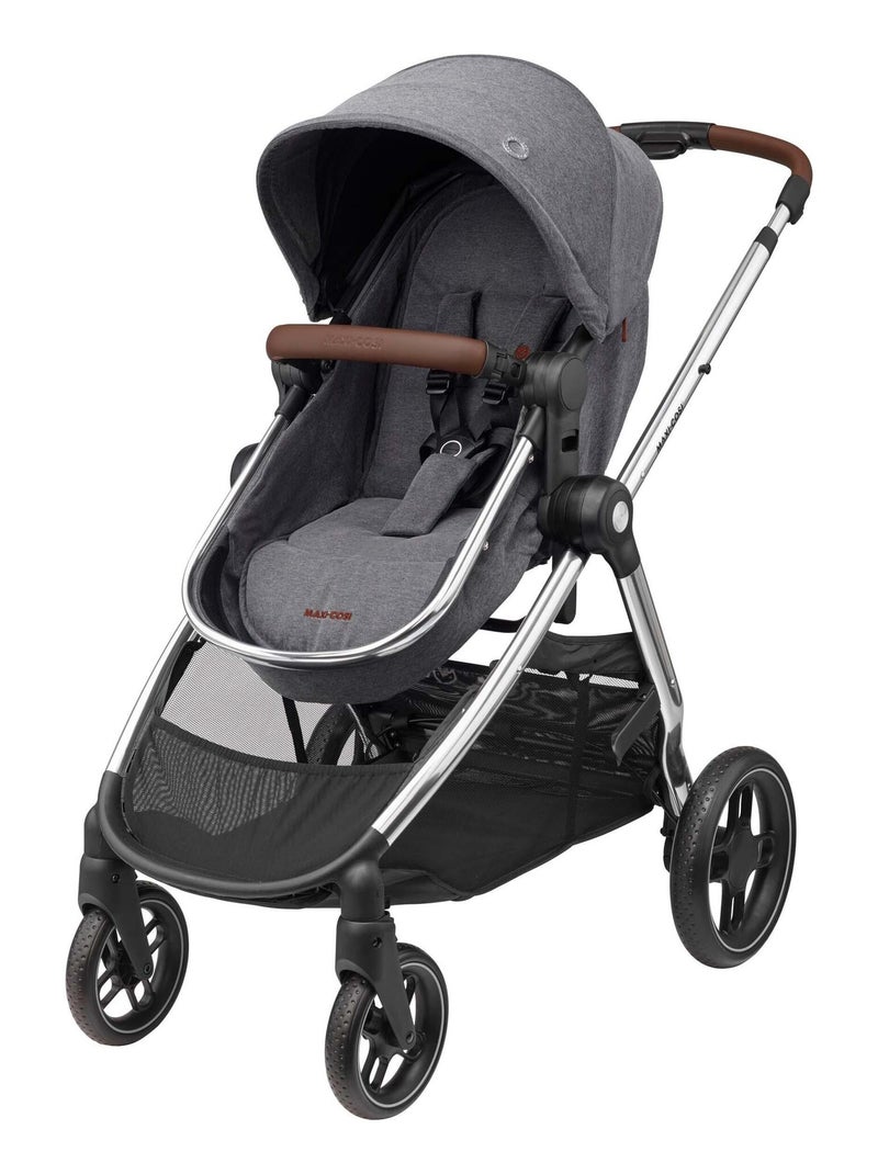 Poussette 2 en 1 Zelia 3 Luxe avec nacelle intégrée Gris - Kiabi