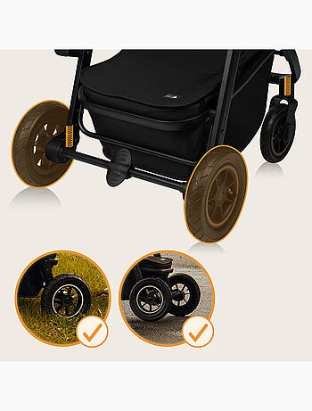 Poussette 2en1 LIONELO Amber Plus - Pack poussette, Nacelle, Sac et Accessoires