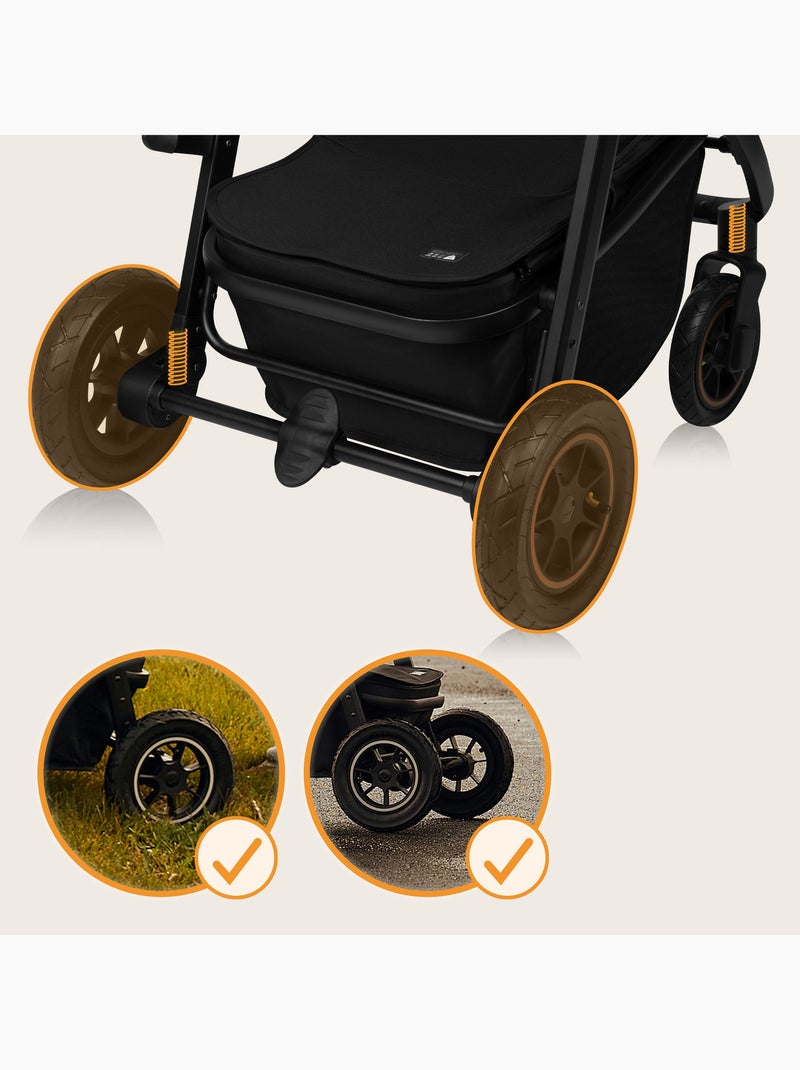 Poussette 2en1 LIONELO Amber Plus - Pack poussette, Nacelle, Sac et Accessoires Vert - Kiabi