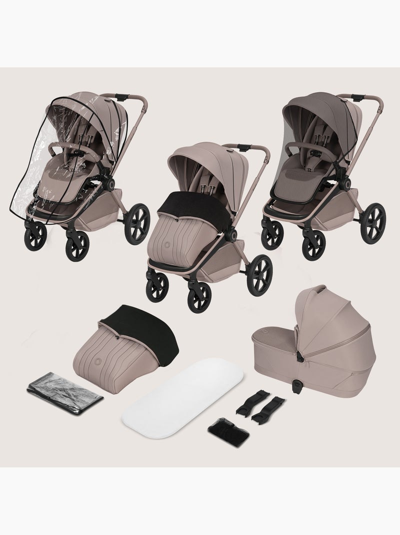 Poussette 2en1 LIONELO Freya - Poussette - Nacelle - Accessoires - Nacelle pliable avec le châssis Beige - Kiabi