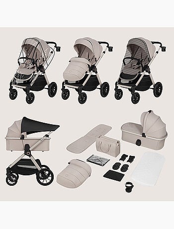 Poussette Duo LIONELO Layla 2en1 - Jusqu'à 22kg - Pack poussette, Nacelle et Accessoires