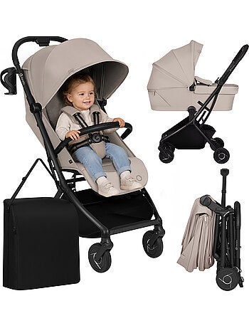 Poussette 2en1 LIONELO Sia - Ultra légère - Pack compacte - Nacelle - Habillage pluie - Moustiquaire