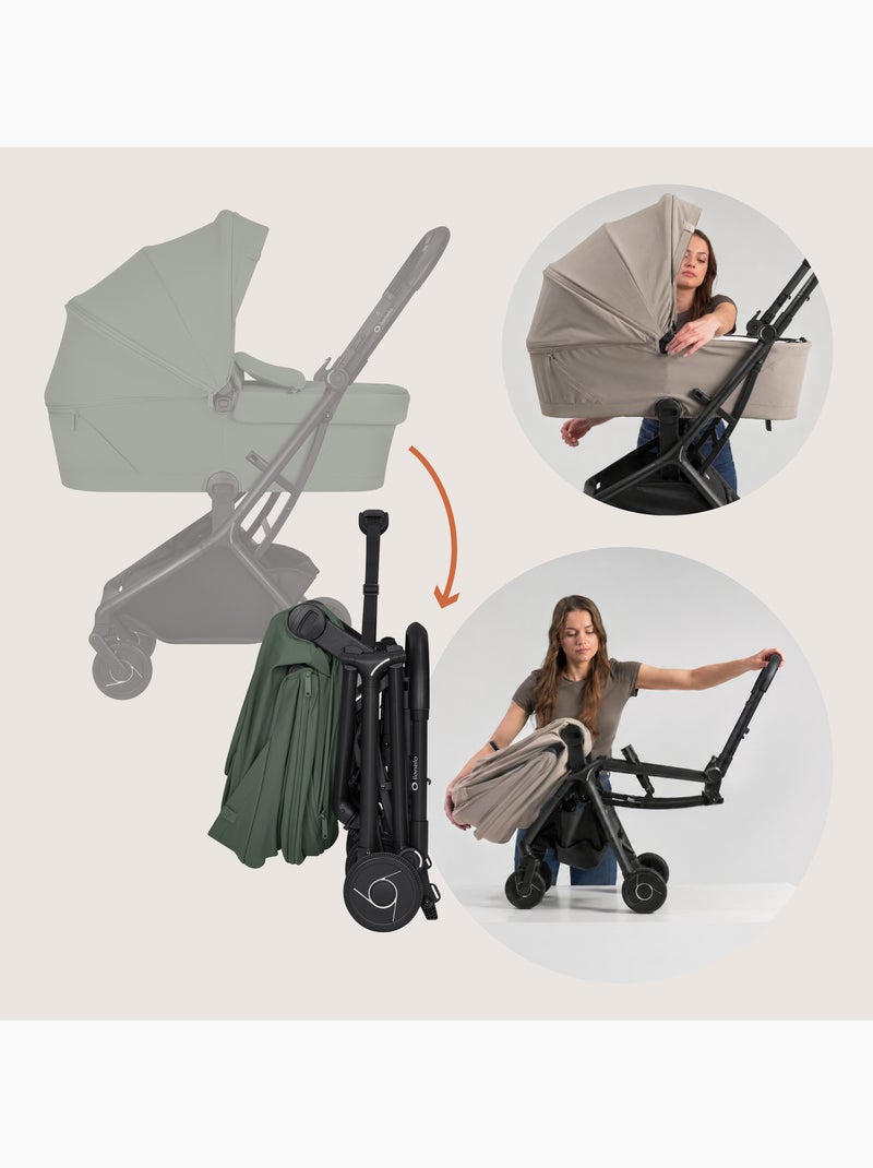 Poussette 2en1 LIONELO Sia - Ultra légère - Pack compacte - Nacelle - Habillage pluie - Moustiquaire Vert - Kiabi