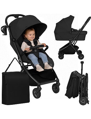 Poussette 2en1 LIONELO Sia - Ultra l?g?re - Pack compacte - Nacelle - Habillage pluie - Moustiquaire