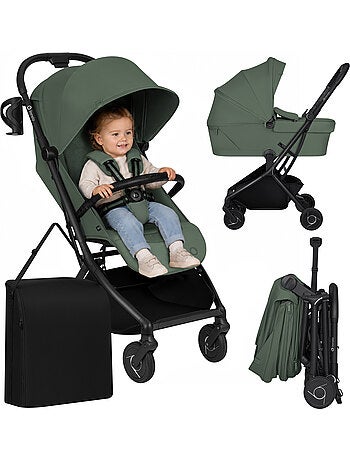 Poussette 2en1 LIONELO Sia - Ultra l?g?re - Pack compacte - Nacelle - Habillage pluie - Moustiquaire