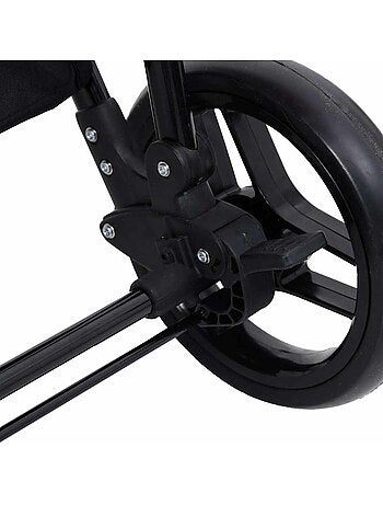 Poussette 3 en 1 avec nacelle, assise et siège auto cadre acier - vidaxl