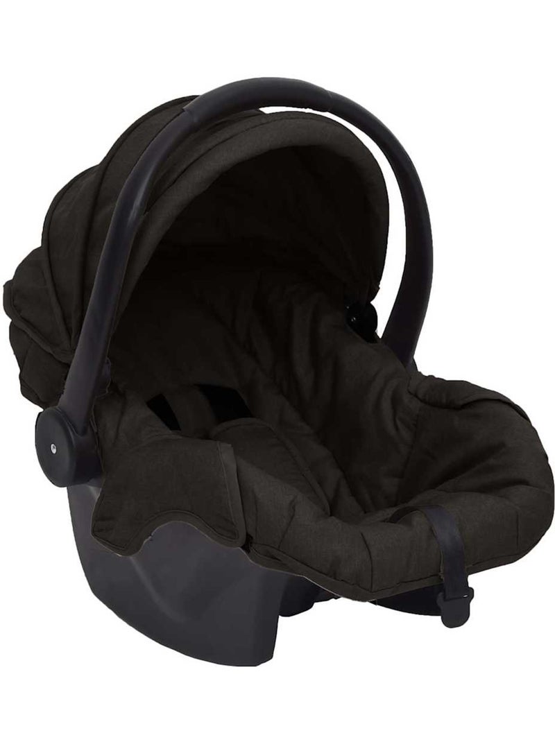 Poussette 3-en-1 avec nacelle et siège auto, structure acier et toile - vidaxl gris anthracite - Kiabi