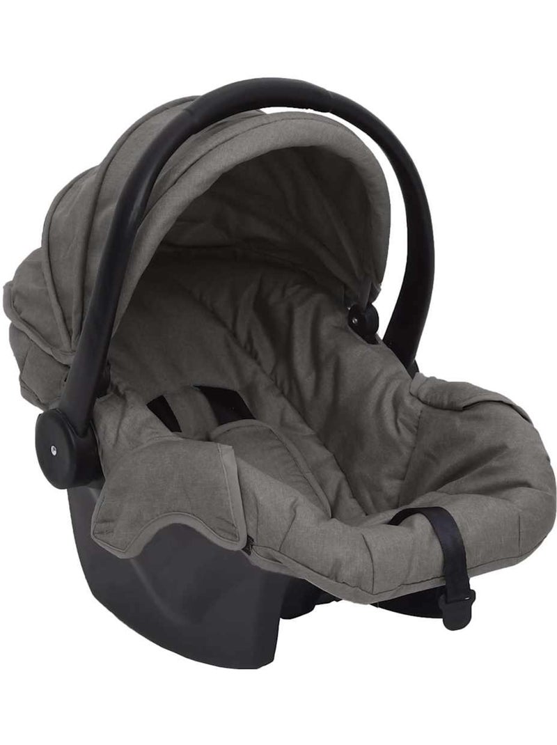 Poussette 3-en-1 avec nacelle et siège auto, structure acier et toile - vidaxl Gris clair - Kiabi