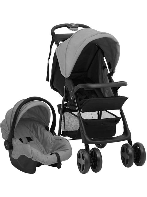 Poussette 3 en 1 avec siège auto cadre acier - vidaxl - Kiabi Poussette 3 en 1 avec siège auto cadre acier - vidaxl - Kiabi
