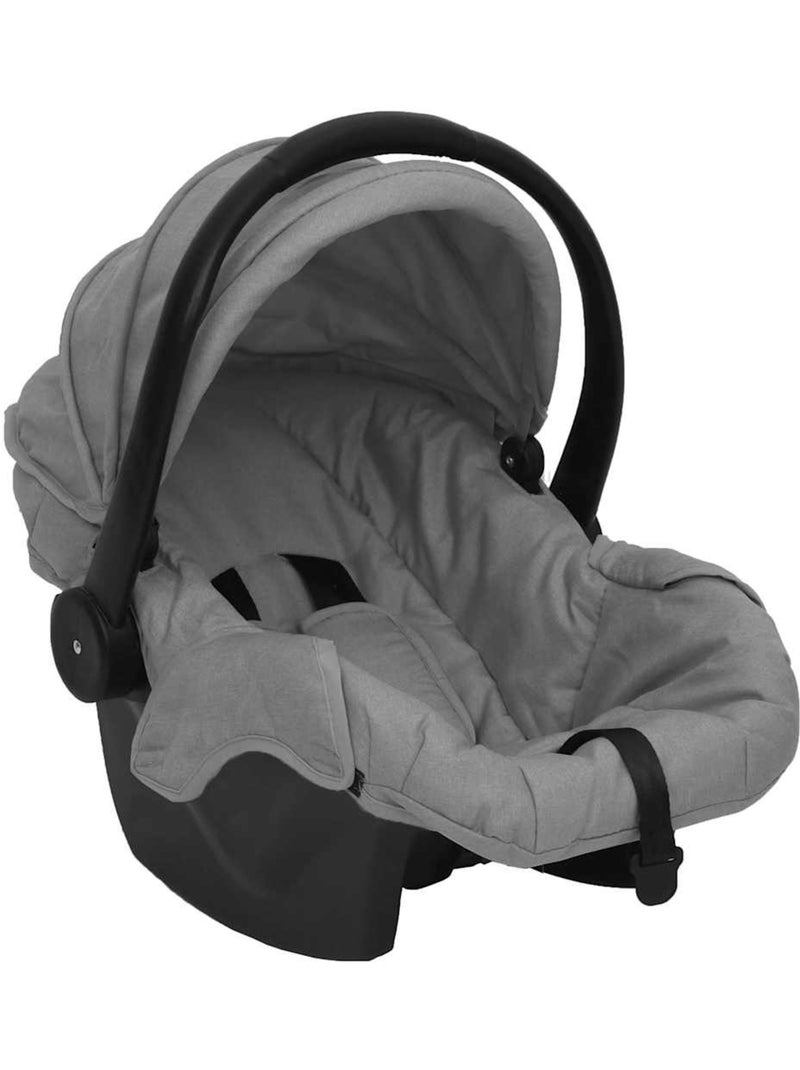 Poussette 3 en 1 avec siège auto cadre acier - vidaxl Gris Noir - Kiabi