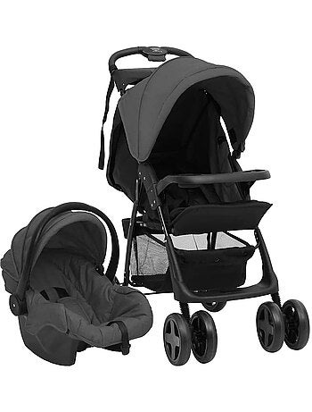 Poussette 3 en 1 avec siège auto cadre acier - vidaxl
