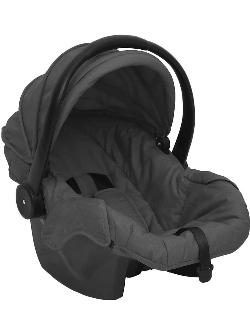 Poussette 3 en 1 avec siège auto cadre acier - vidaxl Noir Gris - Kiabi