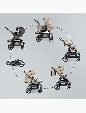Poussette 3 en 1 avec siège auto, nacelle et siège sport Evolution – babyGO