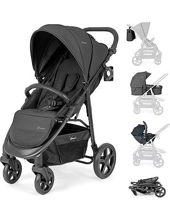 Poussette 3 en 1 avec siège auto, nacelle et siège sport Evolution – babyGO