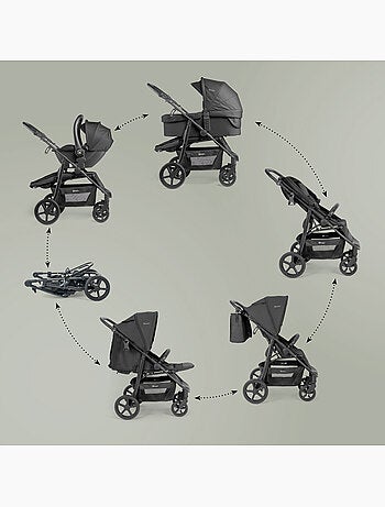 Poussette 3 en 1 avec siège auto, nacelle et siège sport Evolution – babyGO