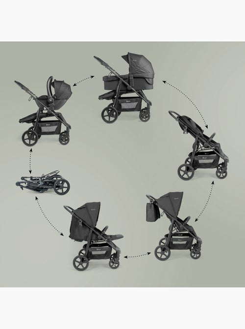 Poussette 3 en 1 avec siège auto, nacelle et siège sport Evolution – babyGO - Kiabi Poussette 3 en 1 avec siège auto, nacelle et siège sport Evolution – babyGO - Kiabi