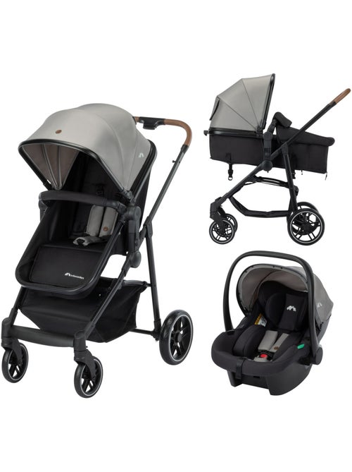 Poussette 3 en 1 i-size avec assise convertible en nacelle et cosi, Haze Trio Lux - Kiabi