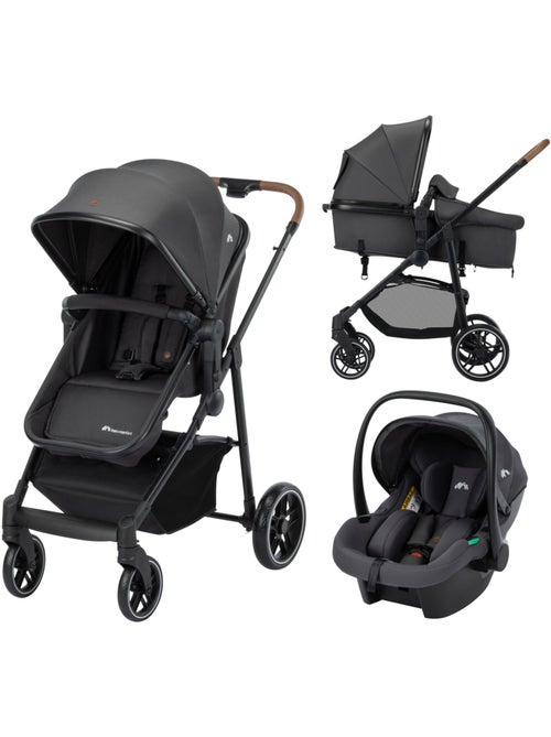 Poussette 3 en 1 i-size avec assise convertible en nacelle et cosi, Haze Trio Lux - Kiabi