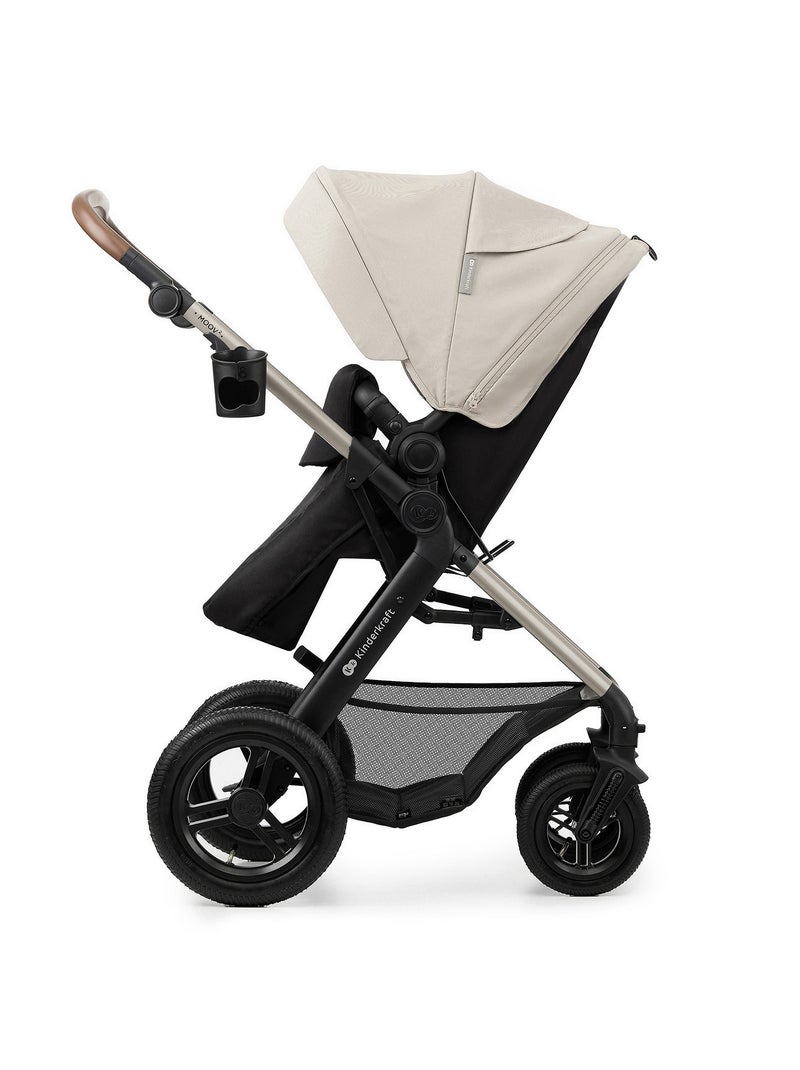 Poussette 3 en 1 Kinderkraft MOOV 2 AIR avec MINK PRO i-Size, Roues Gonflables et Travel System gris anthracite - Kiabi