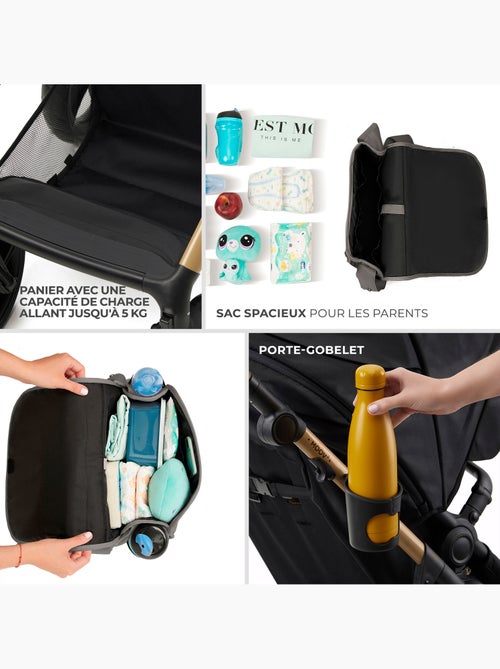 Poussette 3 en 1 Kinderkraft MOOV 2 AIR avec MINK PRO i-Size, Roues Gonflables et Travel System - Kiabi Poussette 3 en 1 Kinderkraft MOOV 2 AIR avec MINK PRO i-Size, Roues Gonflables et Travel System - Kiabi
