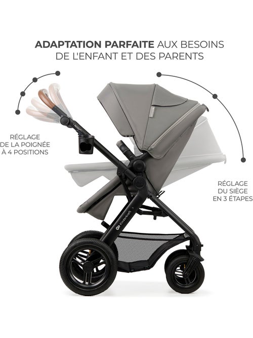 Poussette 3 en 1 Kinderkraft MOOV 2 AIR avec MINK PRO i-Size, Roues Gonflables et Travel System - Kiabi Poussette 3 en 1 Kinderkraft MOOV 2 AIR avec MINK PRO i-Size, Roues Gonflables et Travel System - Kiabi