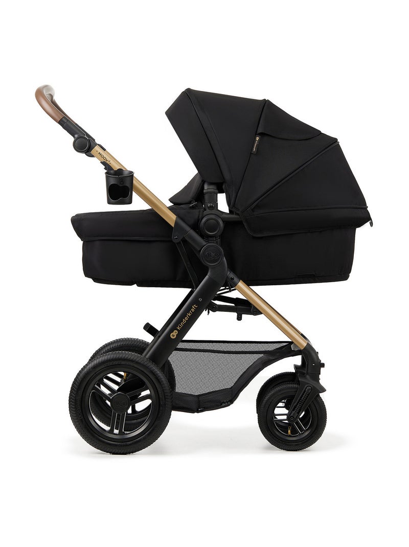 Poussette 3 en 1 Kinderkraft MOOV 2 AIR avec MINK PRO i-Size, Roues Gonflables et Travel System Noir - Kiabi