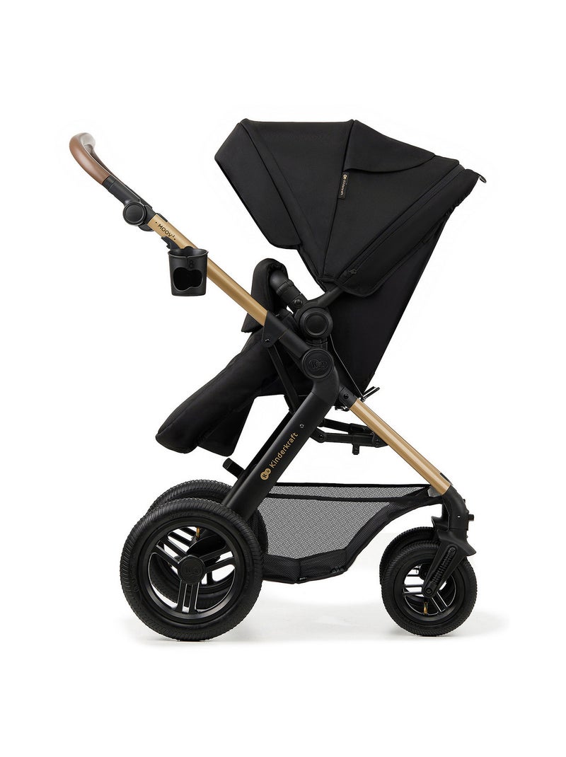Poussette 3 en 1 Kinderkraft MOOV 2 AIR avec MINK PRO i-Size, Roues Gonflables et Travel System Noir - Kiabi