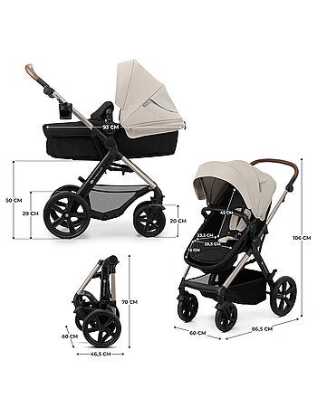 Poussette trio moov 2 modèle pratique et confortable
