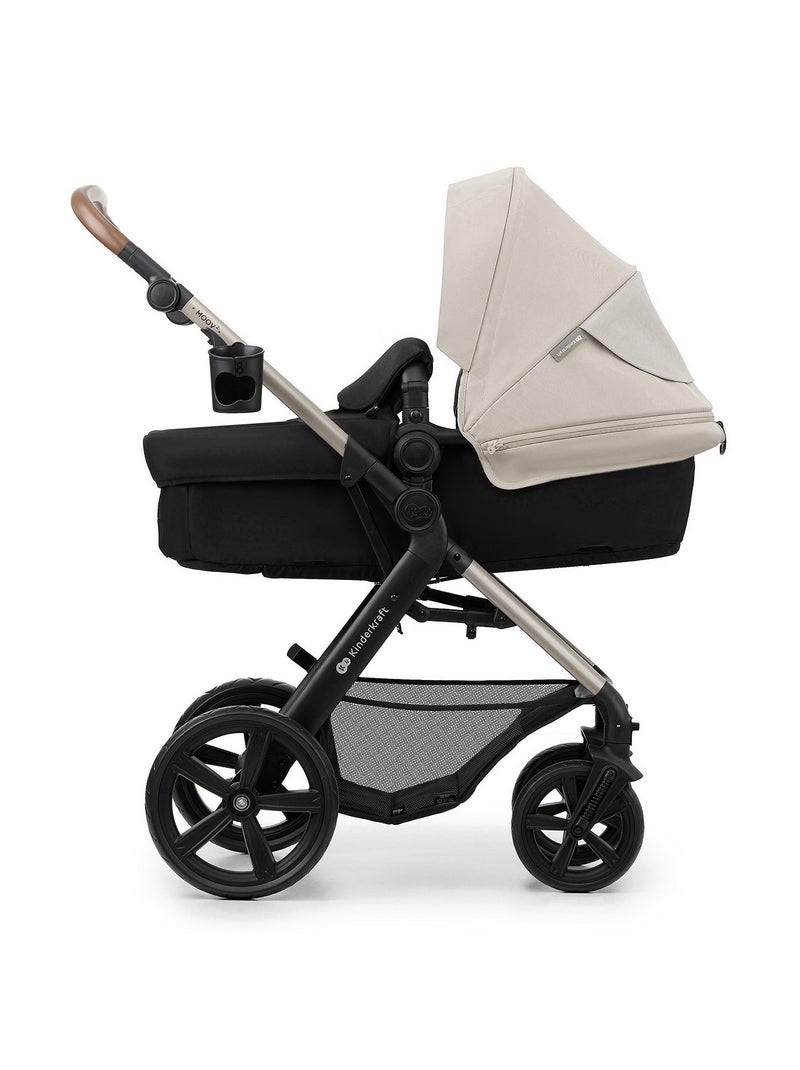 Poussette 3 en 1 Kinderkraft MOOV 2 avec Travel System, Siège Auto MINK PRO i-Size et Roues EVA Gris Noir - Kiabi
