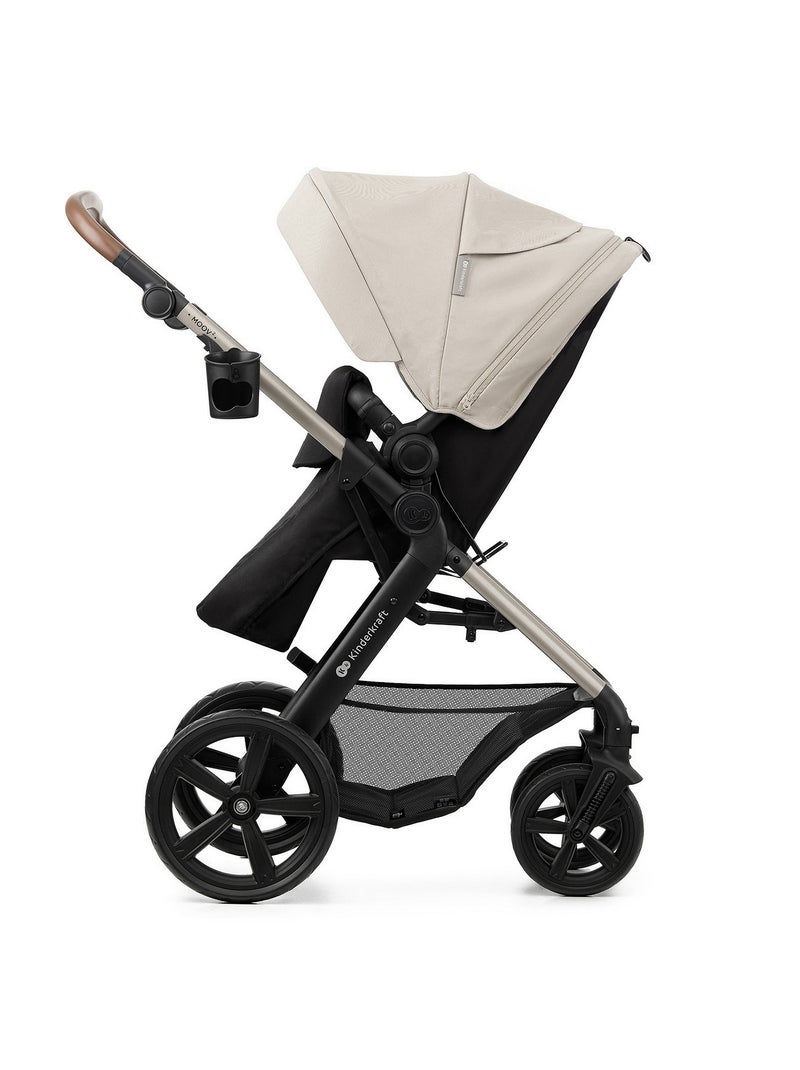 Poussette 3 en 1 Kinderkraft MOOV 2 avec Travel System, Siège Auto MINK PRO i-Size et Roues EVA Gris Noir - Kiabi