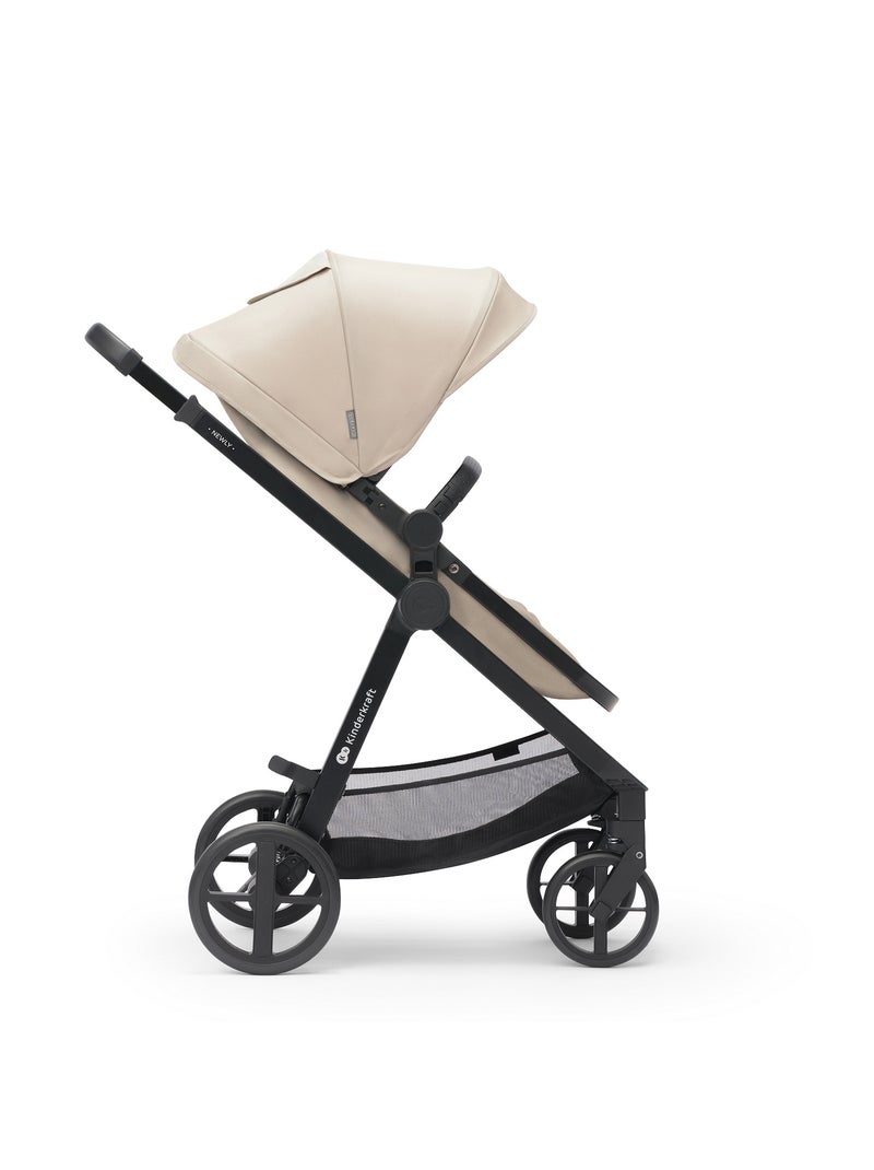 Poussette 3 en 1 Kinderkraft NEWLY avec Travel System, MINK PRO i-Size et Roues EVA Beige - Kiabi