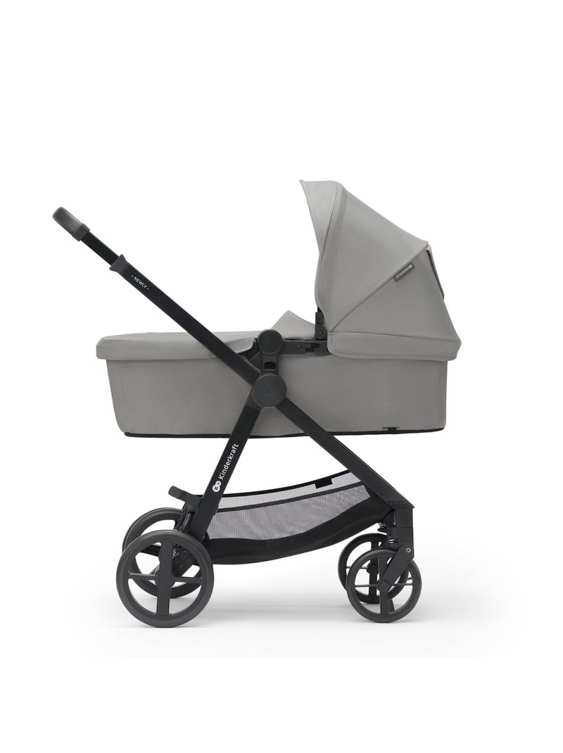 Poussette 3 en 1 Kinderkraft NEWLY avec Travel System, MINK PRO i-Size et Roues EVA Gris clair - Kiabi