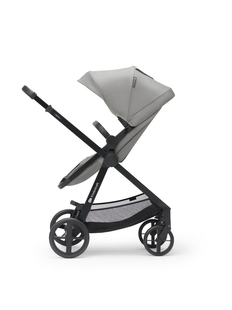 Poussette 3 en 1 Kinderkraft NEWLY avec Travel System, MINK PRO i-Size et Roues EVA Gris clair - Kiabi