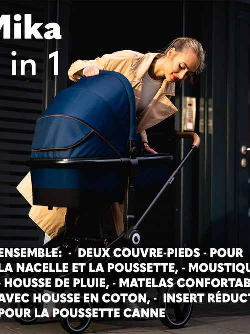 Poussette 3 en 1 LIONELO Mika - Jusqu'à 22kg - Pack Poussette, Nacelle, Cosi et Accessoires - Kiabi