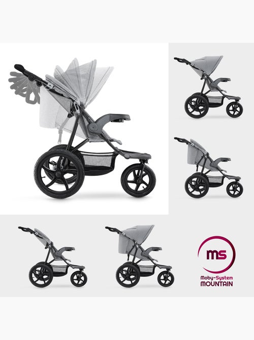 Poussette 3 roues pliable harnais 5 points max 15kg HyperMotion - Kiabi Poussette 3 roues pliable harnais 5 points max 15kg HyperMotion - Kiabi