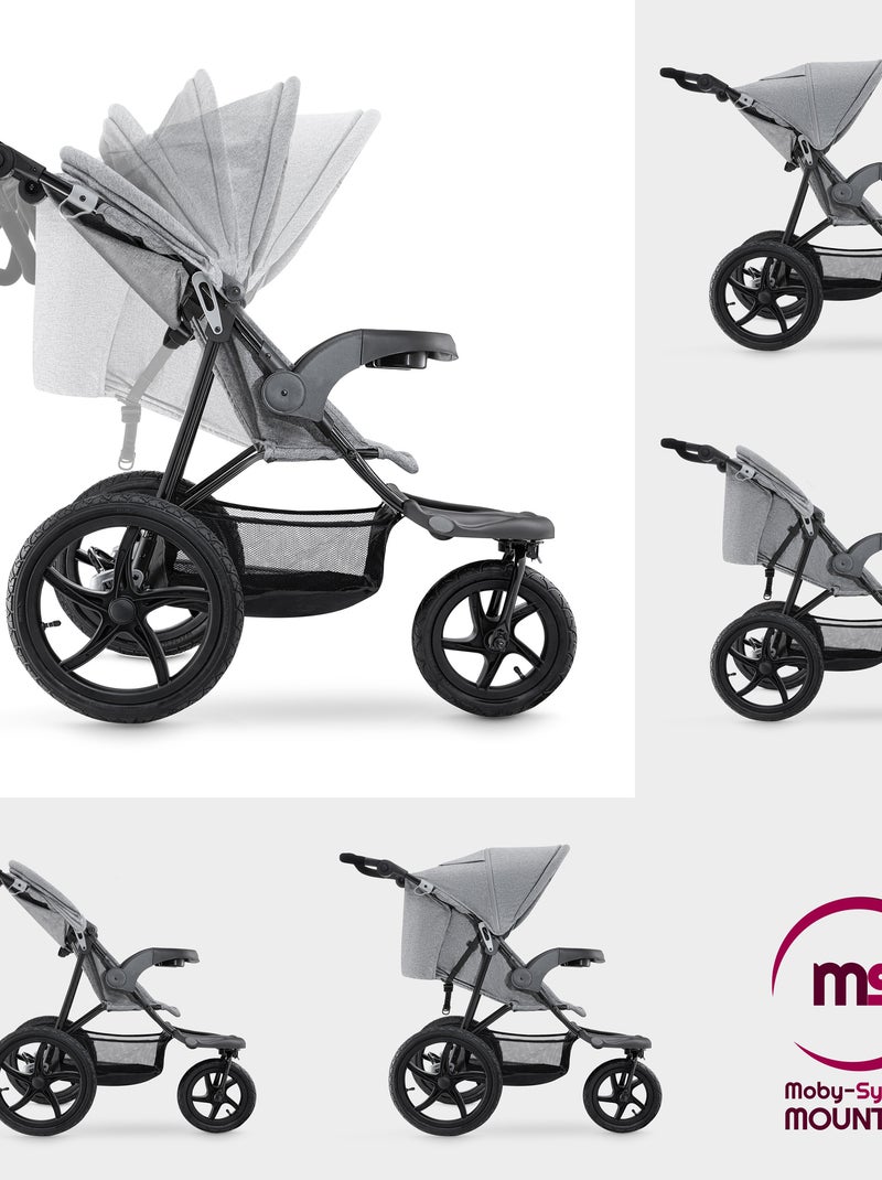 Poussette 3 roues pliable harnais 5 points max 15kg HyperMotion N/A - Kiabi
