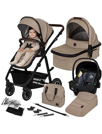 Poussette 3en1 LIONELO Amber - 0-22kg - Pack poussette, Nacelle, Cosi, Sac et accessoires