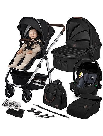 Poussette 3en1 LIONELO Amber - 0-22kg - Pack poussette, Nacelle, Cosi, Sac et accessoires