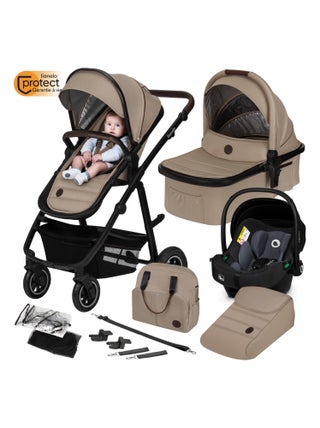 Poussette 3en1 LIONELO Amber - 0-22kg - Pack poussette, Nacelle, Siège auto, Sac et accessoires