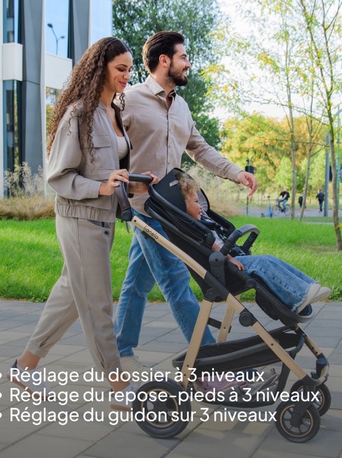 Poussette 3en1 LIONELO Amber - 0-22kg - Pack poussette, Nacelle, Siège auto, Sac et accessoires - Kiabi