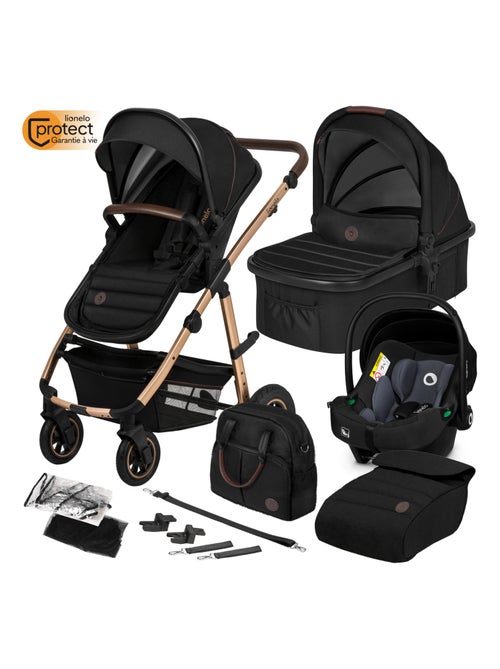 Poussette 3en1 LIONELO Amber - Grand roues - Pack Poussette, Nacelle, Cosi et accessoires - Kiabi
