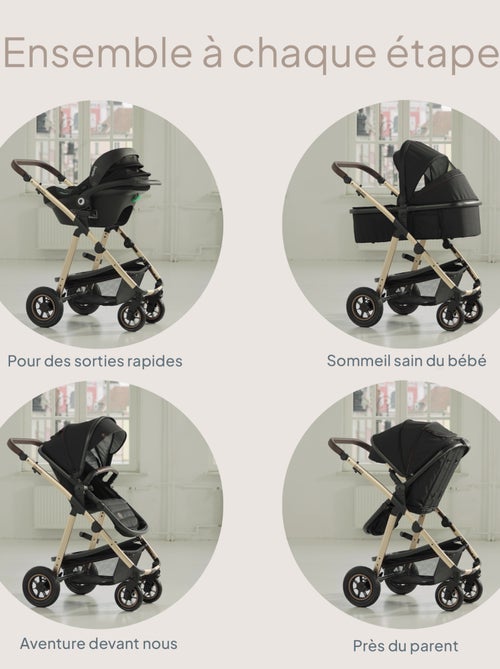 Poussette 3en1 LIONELO Amber - Grand roues - Pack Poussette, Nacelle, Cosi et accessoires - Kiabi