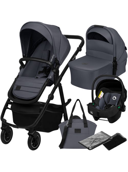 Poussette 3en1 LIONELO Amber Plus - Pack poussette, Nacelle, Siege auto, Sac et Accessoires - Kiabi