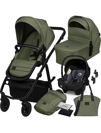 Poussette 3en1 LIONELO Amber Plus - Pack poussette, Nacelle, Siege auto, Sac et Accessoires