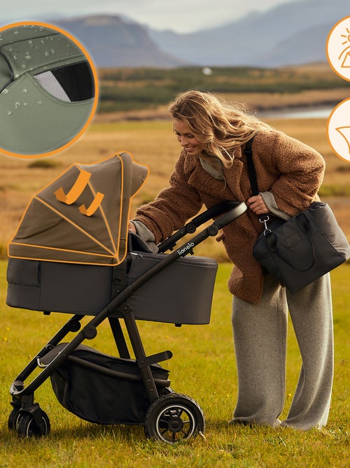 Poussette 3en1 LIONELO Amber Plus - Pack poussette, Nacelle, Siege auto, Sac et Accessoires - Kiabi