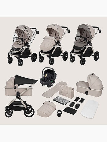 Poussette 3en1 LIONELO Layla - Pack poussette, Nacelle, Cosi et Accessoires - Jusqu'à 22kg