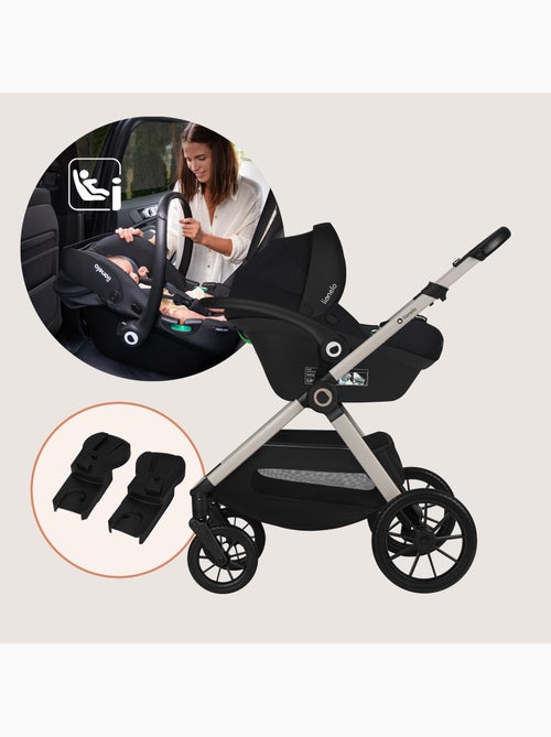 Poussette 3en1 LIONELO Layla - Pack poussette, Nacelle, Cosi et Accessoires - Jusqu'à 22kg - Kiabi