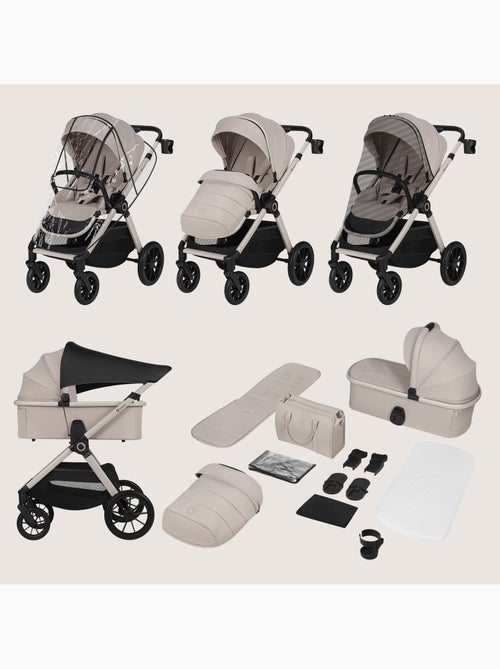 Poussette 3en1 LIONELO Layla - Pack poussette, Nacelle, Cosi et Accessoires - Jusqu'à 22kg - Kiabi